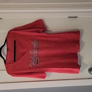 HD Short Sleeve Ladies TShirt; Red: 2xl